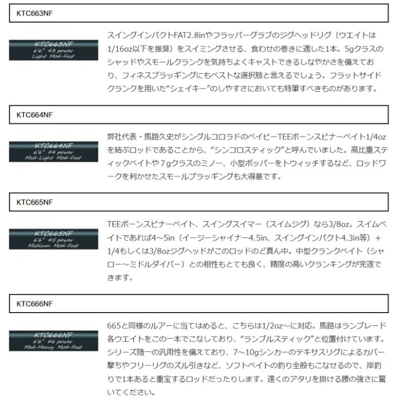 カスタムロッドNF66 KTC666NF 【大型商品】