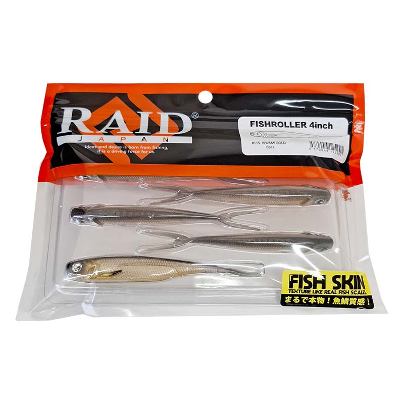 レイドジャパン フィッシュローラー4インチ FISH SKIN 4個セット レイドジャパン/フィッシュローラー 4インチ [フィッシュスキン] [新色