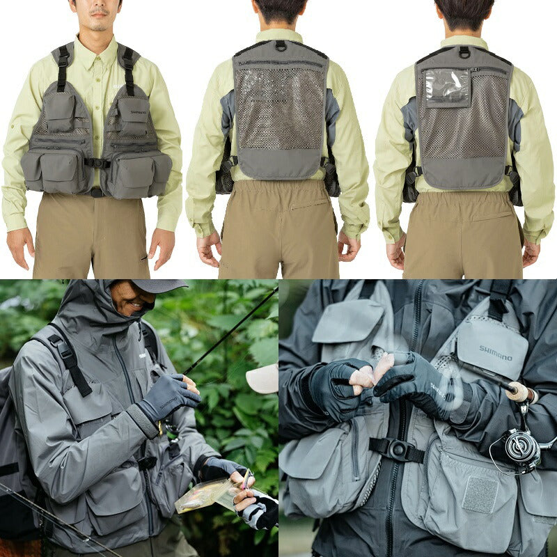 VE-066V ストリームメッシュベスト グレー