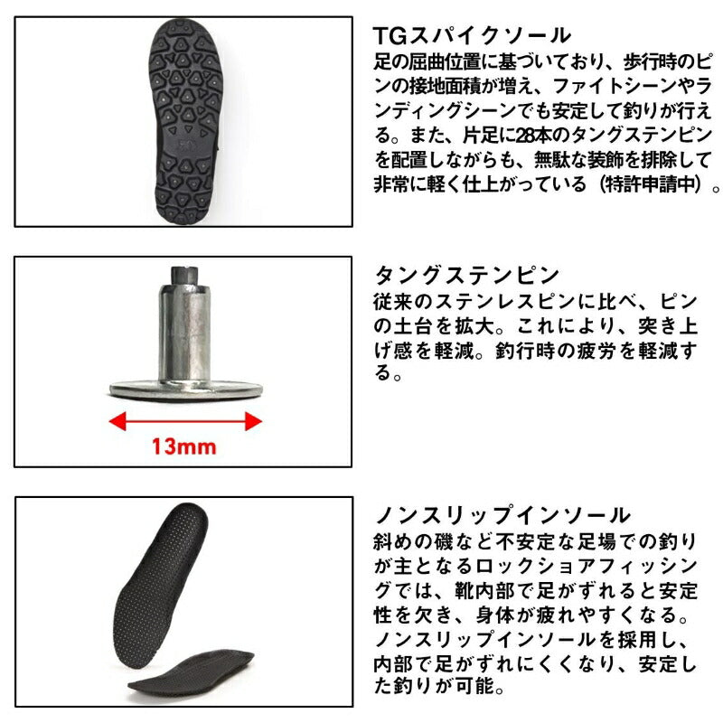 DS-3100TG TGロックショアシューズ ハイカット