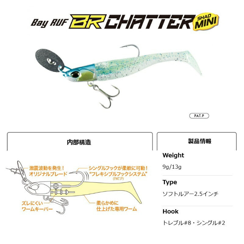 ベイルーフ BRチャターシャッドミニセット 9g