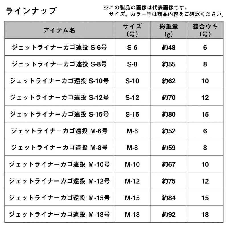 ジェットライナーカゴ遠投 S