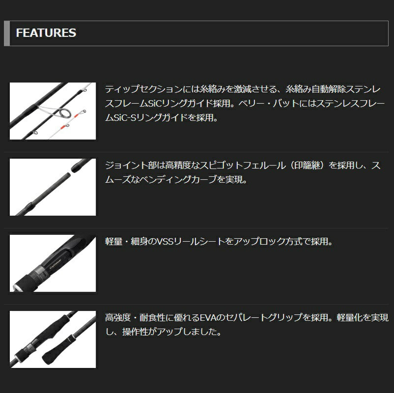カラマレッティー UX オモリグモデル 23GCALUS-702MMH-T – つり具の