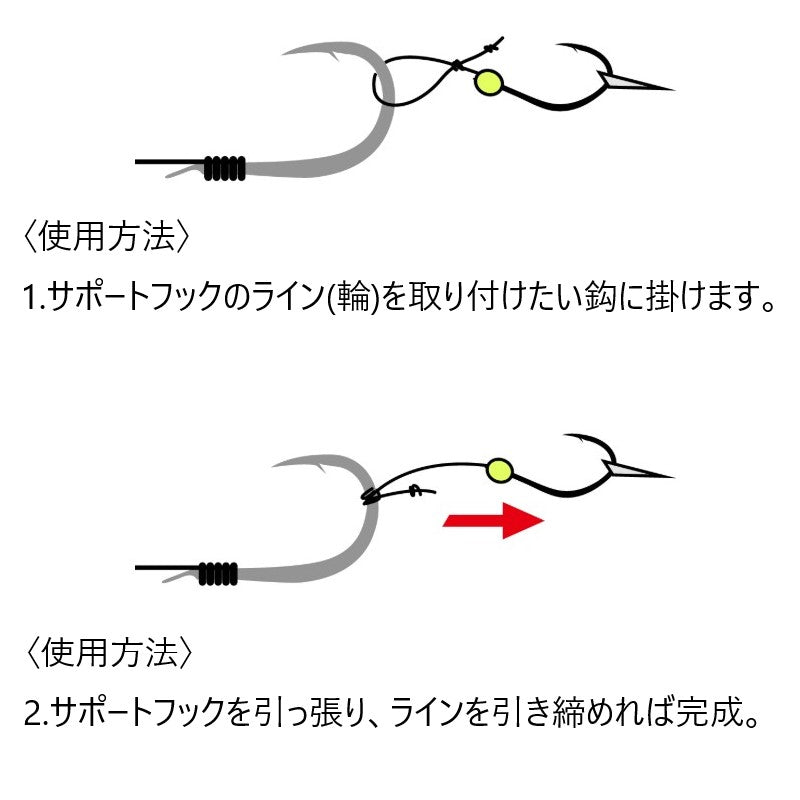 落し込み サポートフック