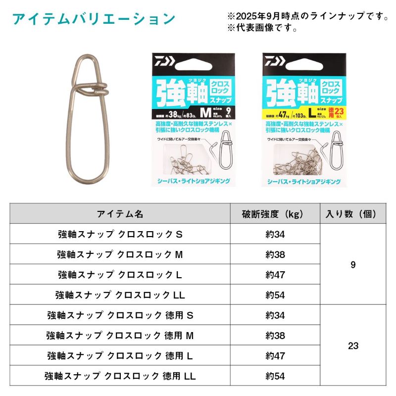 強軸スナップ クロスロック