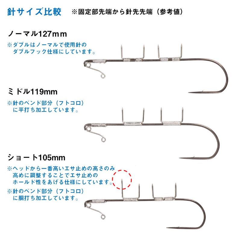 船タチウオテンヤSS AH 替え針 ショート