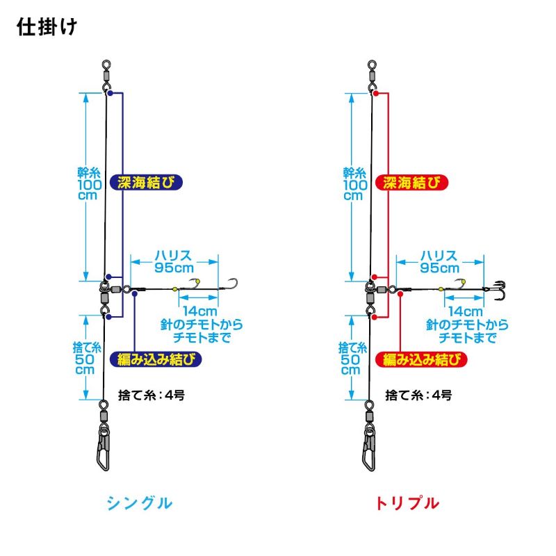 船ヒラメ仕掛けSS LBG 固定シングル
