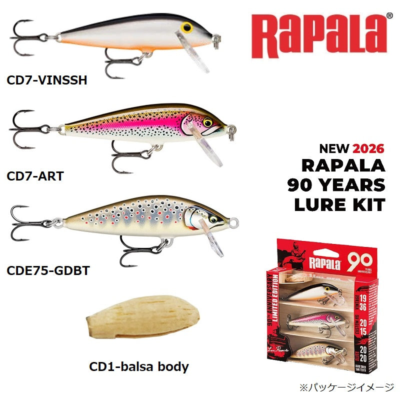 Rapala 90周年 カウントダウン ミッドナチュラリスティック トラウトスペシャル