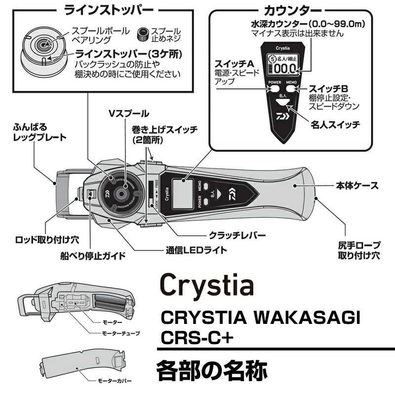 クリスティア ワカサギ CRS-C+ メタルガンメタ/ホワイト グラデーション