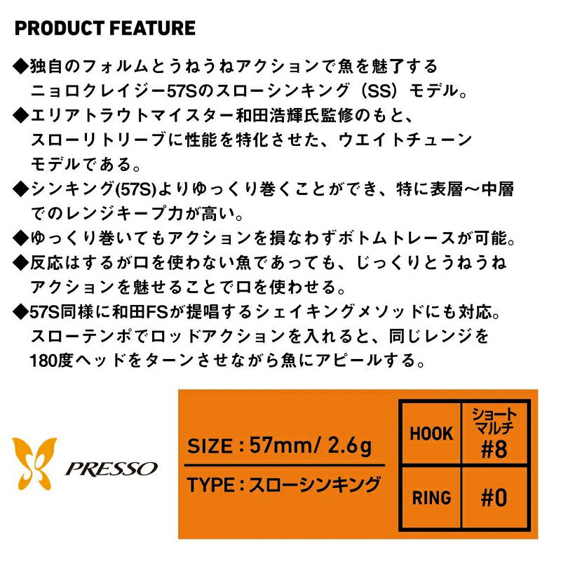 プレッソ ニョロクレイジー 57SS