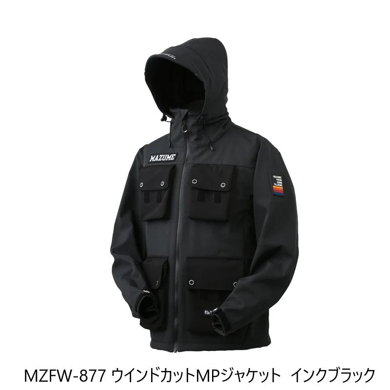 MAZUME フード付きジャケット ブラック MZFW-877 mazume ウインドカットMPジャケット – つり具のBunBun.com