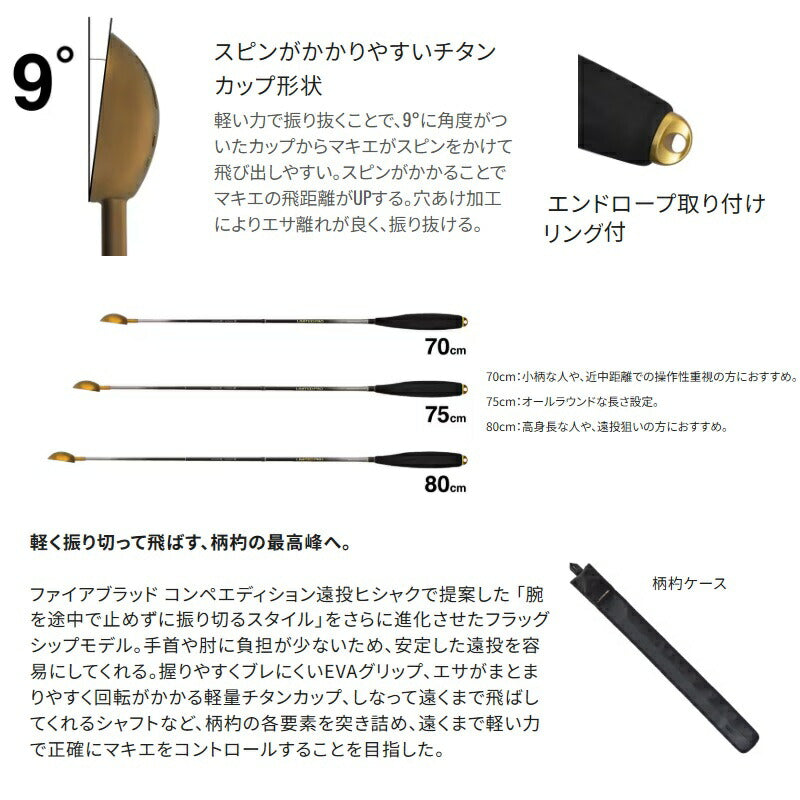 SY-110Y 遠投柄杓 リミテッドプロ 70cm