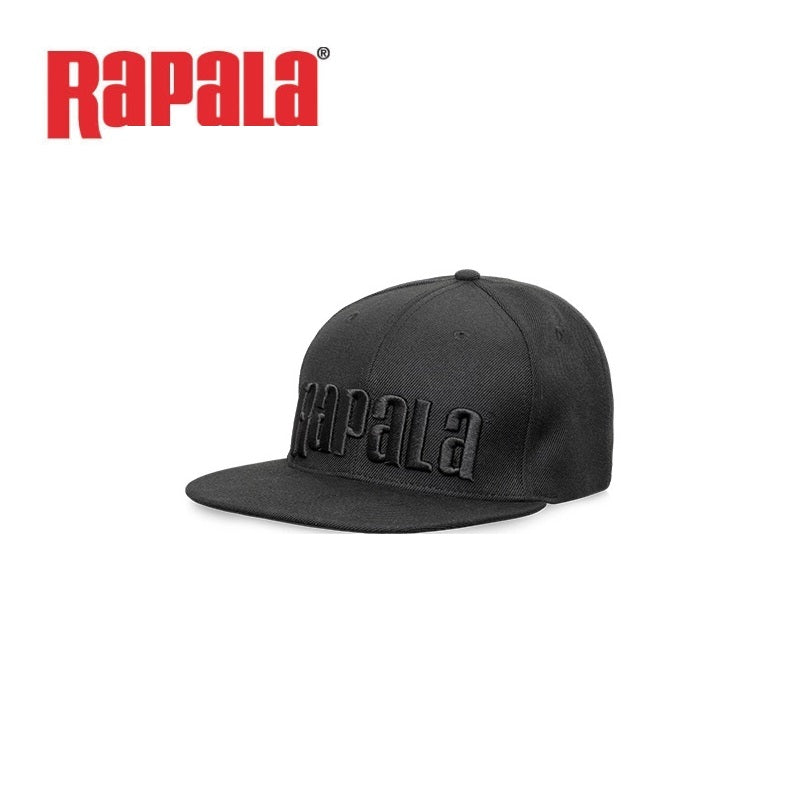 Rapalaブラックフラットブリムキャップ ブラック