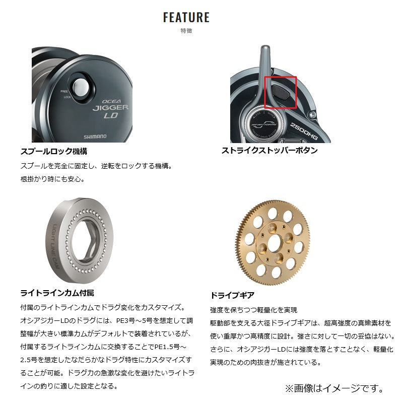 26 オシアジガーLD 2501HG LEFT – つり具のBunBun.com
