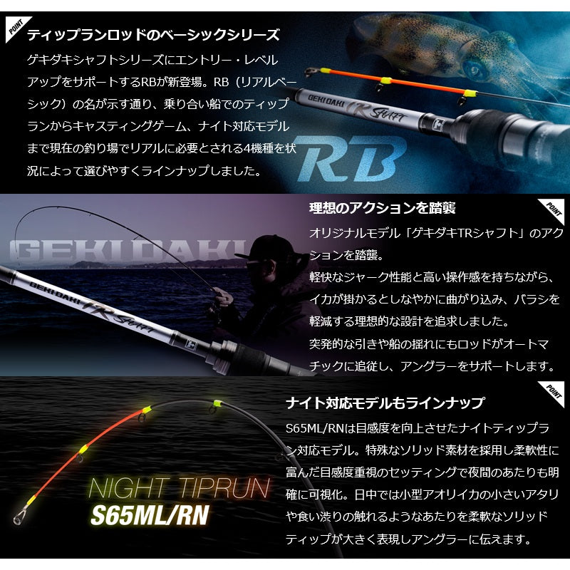 ゲキダキTR シャフトRB GTRB-S65ML/RN